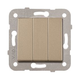 Viko 92605268 Artline Novella Bronz Üçlü Çerçevesiz Duvar Anahtarı