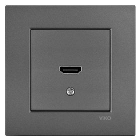Viko 92605411 Artline Novella Füme Hdmi Konnektör Prizi Çerçevesiz Duvar Anahtarı