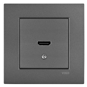 Viko 92605411 Artline Novella Füme Hdmi Konnektör Prizi Çerçevesiz Duvar Anahtarı