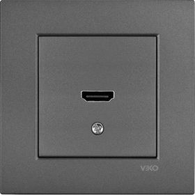 Viko 92605411 Artline Novella Füme Hdmi Konnektör Prizi Çerçevesiz Duvar Anahtarı