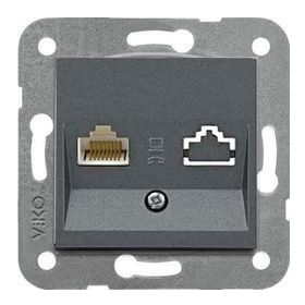 Viko 92605412 Füme Novella Kapaklı Topraklı Priz Kapağı