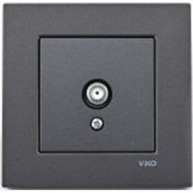 Viko 92605497 Artline Novella Füme Uydu Prizi F Kollektörlü Çerçevesiz Duvar Anahtarı