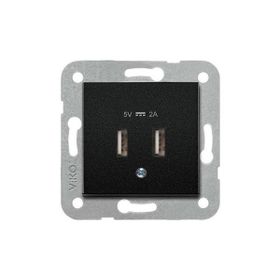 Viko 92605509 Artline Novella Siyah USB Şarj Prizi 5V 2A Çerçevesiz Duvar Anahtarı