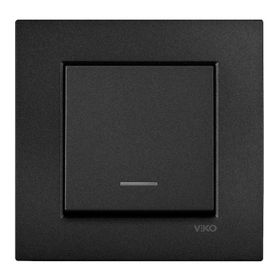 Viko 92605519 Artline Novella Siyah Işıklı Çerçevesiz Duvar Anahtarı