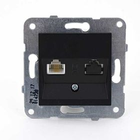 Viko 92605532 Novella Siyah Cat5E Data Prizi