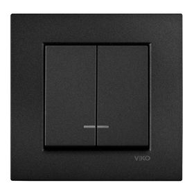 Viko 92605550 Artline Novella Siyah Işıklı Komütatör Çerçevesiz Duvar Anahtarı
