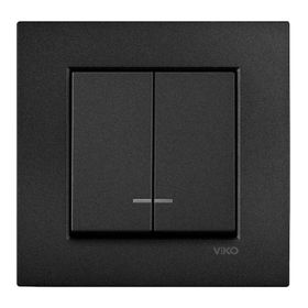 Viko 92605550 Artline Novella Siyah Işıklı Komütatör Çerçevesiz Duvar Anahtarı