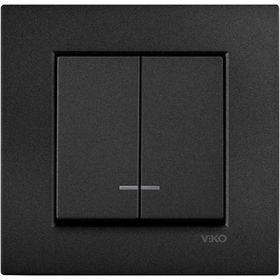 Viko 92605550 Artline Novella Siyah Işıklı Komütatör Çerçevesiz Duvar Anahtarı