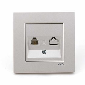 Viko 92605632 Novella Metalik Beyaz Cat5E Data Prizi