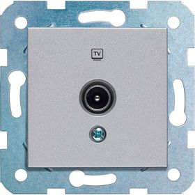 Viko 92605638 Novella Metalik Beyaz F Konnektörlü Geçişli 10 dB Uydu Prizi