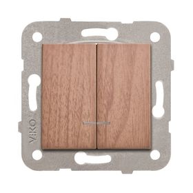 Viko 92615150 Artline Novella Ceviz Işıklı Komütatör Çerçevesiz Duvar Anahtarı