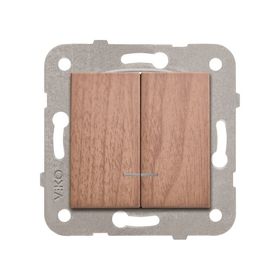 Viko 92615150 Artline Novella Ceviz Işıklı Komütatör Çerçevesiz Duvar Anahtarı