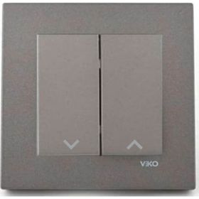 Viko Artline Novella Antrasit Jaluzi Çerçeveli Kumanda Anahtarı