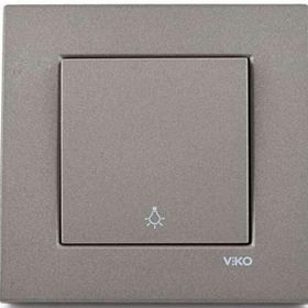 Viko Artline Novella Antrasit Light Çerçeveli Yaylı Anahtar