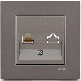 Viko Artline Novella Antrasit Tekli Data Cat 6 Çerçevesiz İnternet Prizi