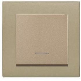 Viko Artline Novella Bronz Çerçeveli Işıklı Anahtar