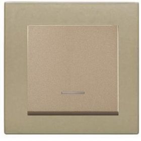 Viko Artline Novella Bronz Çerçeveli Işıklı Anahtar
