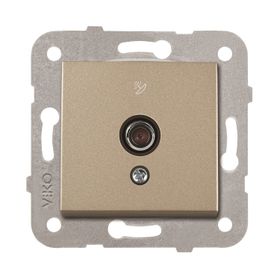 Viko Artline Novella Bronz F Konnektörlü Sonlu Çerçevesiz Uydu Prizi