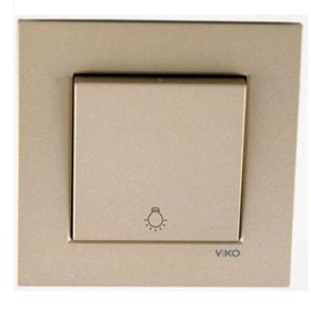 Viko Artline Novella Bronz Light Yaylı Çerçeveli Anahtar