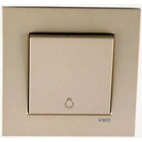 Viko Artline Novella Bronz Light Yaylı Çerçeveli Anahtar