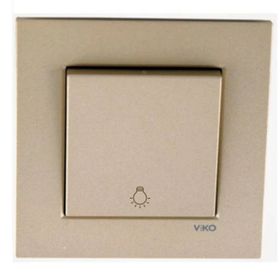 Viko Artline Novella Bronz Light Yaylı Çerçeveli Anahtar