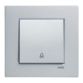 Viko Artline Novella Çerçeveli Gümüş Zil Anahtarı