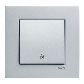 Viko Artline Novella Çerçeveli Gümüş Zil Anahtarı