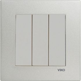Viko Artline Novella Çerçeveli Saten 3'lü Anahtar