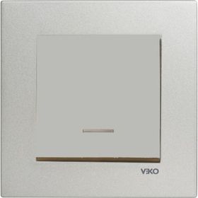 Viko Artline Novella Çerçeveli Saten Işıklı Anahtar