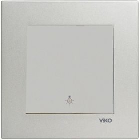 Viko Artline Novella Çerçeveli Saten Light Yaylı Anahtar