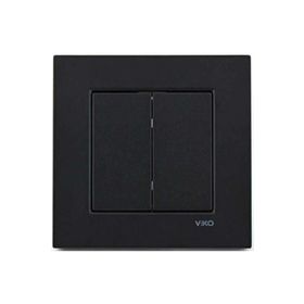 Viko Artline Novella Çerçeveli Siyah 2'li Anahtar Komütatör