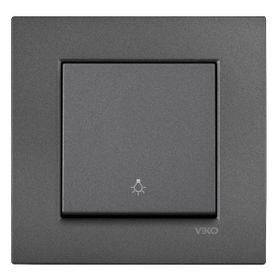 Viko Artline Novella Füme Light Yaylı Çerçeveli Anahtar