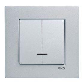 Viko Artline Novella Gümüş Işıklı Komütatör Çerçeveli