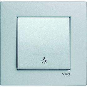 Viko Artline Novella Gümüş Light Yaylı Çerçeveli Anahtar