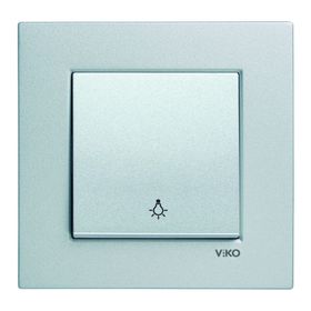 Viko Artline Novella Gümüş Light Yaylı Çerçeveli Anahtar