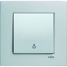 Viko Artline Novella Gümüş Light Yaylı Çerçeveli Anahtar