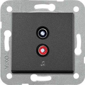 Viko Artline Novella Trenda Mekanizma Hariç Siyah Müzik Yayın Prizi Kapak