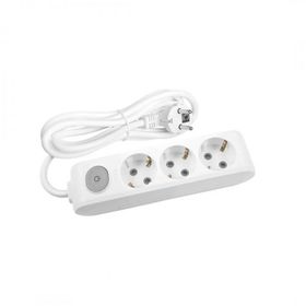 Viko By Panasonic 90117302 Multi-Let 2 mt Topraklı Anahtarlı Çocuk Korumalı Kablolu Üçlü Priz