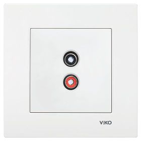 Viko By Panasonic 90967037 Karre Çerçevesiz Beyaz Müzik Yayın Hoparlör Prizi