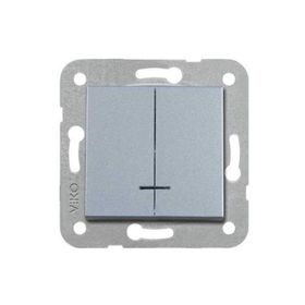 Viko By Panasonic 92605050 Mekanizma Hariç Novella/Trenda Gümüş Işıklı Komütatör Düğme