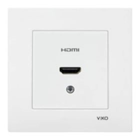 Viko Çerçeveli Karre Beyaz HDMI Konnektör Prizi