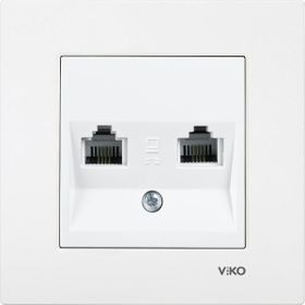 Viko Çerçevesiz Karre-Meridian Beyaz İkili Data Cat6 Mekanizma