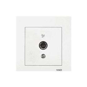 Viko F Konnektörlü Sonlu Çerçevesiz Karre Beyaz Uydu Prizi