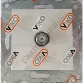 Viko F Konnektörlü Sonlu Çerçevesiz Karre Beyaz Uydu Prizi