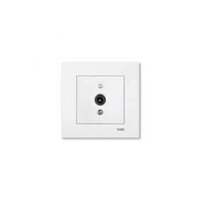Viko Geçişli 12Db Mek+Düğ/Kap. Çerçeve Hariç Meridian/ Karre Krem Tv Prizi
