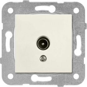 Viko Geçişli 12Db Mek+Düğ/Kap. Çerçeve Hariç Meridian/ Karre Krem Tv Prizi