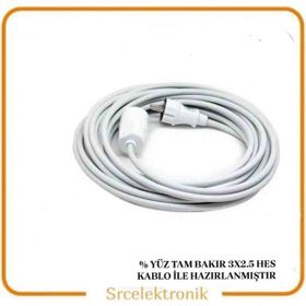 Viko HO5VV Tekli Topraklı 3x2.5 4 m Hes Kablolu Seyyar Askılı Uzatma