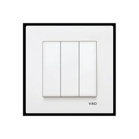 Viko KARRE-023 Çerçevesiz 3'lü Beyaz Anahtar