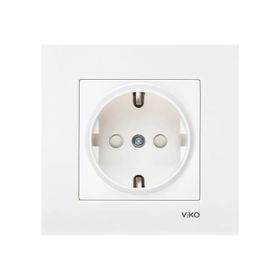 Viko Karre 90967042 Beyaz Çerçevesiz Çocuk Korumalı Topraklı Priz