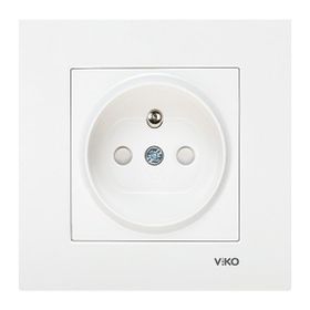 Viko Karre 90967245 Krem Çerçevesiz Ç.K. UPS Topraklı Priz